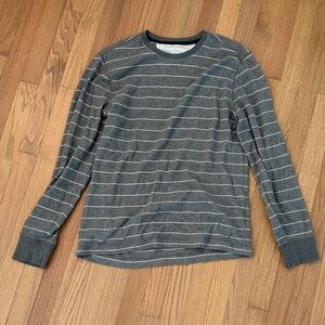 Banana Republic Charcoal Striped Long Sleeve Sweater